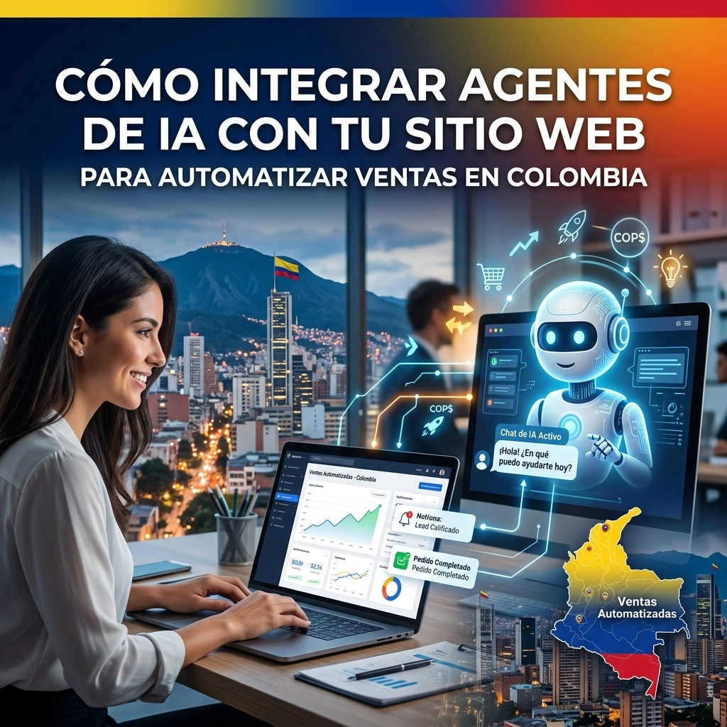 Cómo integrar agentes de IA con tu sitio web para automatizar ventas en Colombia